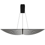 Люстра в виде распахнутых крыльев из тонких металлических планок Flight of Freedom варинант исполнения - 9 | Loft Concept в Воронеже