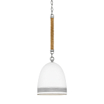 Подвесной светильник белый колоколообразный с декоративной обмоткой из веревки Hinkley варинант исполнения - 1 | Loft Concept в Воронеже