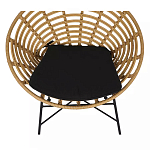 Стул круглый с ротанговым плетением Round Wicker Stool варинант исполнения - 5 | Loft Concept в Воронеже