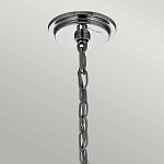 Люстра круглая цвета хром с вертикальными стеклянными трубками и круглыми подвесками Kichler варинант исполнения - 3 | Loft Concept в Воронеже