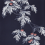 Обои ручная роспись Silk Tree Special Colourway on Empire Blue dyed silk варинант исполнения - 1 | Loft Concept в Воронеже