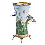 Ваза из фарфора с птицами на бронзовой ветке Garden of Eden варинант исполнения - 2 | Loft Concept в Воронеже