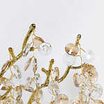 Бра золотого цвета с ветвями и прозрачными хрустальнымих подвесками Droplet Chandelier варинант исполнения - 3 | Loft Concept в Воронеже
