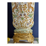 Ваза из фарфора на бронзовом основании Turquoise Blooming Garden варинант исполнения - 6 | Loft Concept в Воронеже