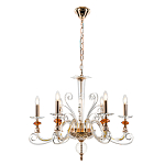 Люстра с 6-ю лампочками и изогнутыми прозрачными элементами из стекла Twisted Glass Candles Chandelier варинант исполнения - 2 | Loft Concept в Воронеже