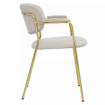 Стул Singer Chair с подлокотниками серый на золотистых ножках варинант исполнения - 2 | Loft Concept в Воронеже