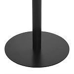 Круглый обеденный стол с белой мраморной столешницей White Tabletop on Black Base варинант исполнения - 5 | Loft Concept в Воронеже