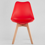 Стул с основой из пластика и мягким сиденьем Arvika Red варинант исполнения - 2 | Loft Concept в Воронеже