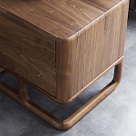 Прикроватный деревянный столик с 2-мя ящиками Moon Walnut Furniture варинант исполнения - 5 | Loft Concept в Воронеже