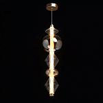 Подвесной светильник с вертикальной композицией из прозрачных и янтарных стеклянных шаров и ромбов Gabriel Scott Luna варинант исполнения - 13 | Loft Concept в Воронеже