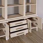 Модульный стеллаж Primo из трех составных элементов Светлый дуб варинант исполнения - 5 | Loft Concept в Воронеже