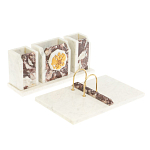 Настольный письменный набор из мрамора и креноида с гербом России Marble Accessory варинант исполнения - 2 | Loft Concept в Воронеже