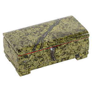 Шкатулка из натурального полудрагоценного камня Змеевик