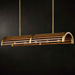 Люстра линейная полукруглой формы Wooden Horseshoe варинант исполнения - 7 | Loft Concept в Воронеже