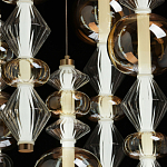 Люстра с плафонами из прозрачного и янтарного стекла в виде шаров и ромбов Gabriel Scott Luna варинант исполнения - 5 | Loft Concept в Воронеже