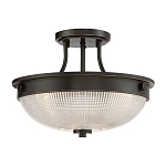 Потолочный светильник со стеклянным плафоном в виде купола Quoizel варинант исполнения - 7 | Loft Concept в Воронеже