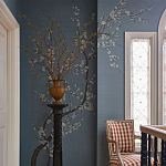 Обои ручная роспись Nara Original colourway on Summer Sky slub silk варинант исполнения - 1 | Loft Concept в Воронеже