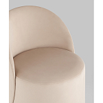 Пуф Loreen со спинкой вращающийся велюр молочный варинант исполнения - 2 | Loft Concept в Воронеже