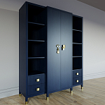 Большой шкаф с витриной Elsa Dreams Blue варинант исполнения - 1 | Loft Concept в Воронеже