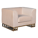 Кресло велюровое бежевое Cubic Silhouette варинант исполнения - 1 | Loft Concept в Воронеже