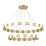 Люстра двухъярусная с круглыми светодиодными источниками света Maxine Light варинант исполнения - 6 | Loft Concept в Воронеже