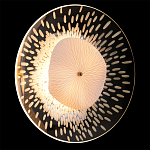 Бра с белым рельефным плафоном и стеклом с рисунком FLOW варинант исполнения - 2 | Loft Concept в Воронеже