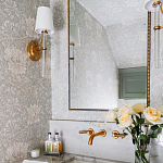 Зеркало прямоугольное в фактурной золотой раме Reflective Fabric варинант исполнения - 3 | Loft Concept в Воронеже