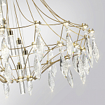 Люстра подвесная из металла с хрустальными прозрачными подвесками Quasar 81 варинант исполнения - 7 | Loft Concept в Воронеже