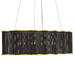 Люстра овальная в сочетании черного и золотого цвета Mesh Lighting варинант исполнения - 4 | Loft Concept в Воронеже