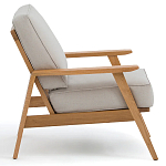 Кресло с каркасом из массива дуба Deniaud Oak Beige Armchair варинант исполнения - 3 | Loft Concept в Воронеже