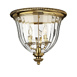 Потолочный светильник цвета латунь с прозрачным плафоном в форме чаши Hinkley варинант исполнения - 8 | Loft Concept в Воронеже