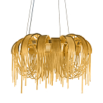 Люстра подвесная круглая с изогнутыми металлическими дугами и ниспадающими цепочками 65 см Atlantis Chain варинант исполнения - 1 | Loft Concept в Воронеже