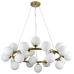 Кольцевая люстра с белыми стеклянными  плафонами в форме шара Berries Chandelier варинант исполнения - 2 | Loft Concept в Воронеже
