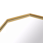 Зеркало золотистое восьмиугольной формы Octagon варинант исполнения - 2 | Loft Concept в Воронеже