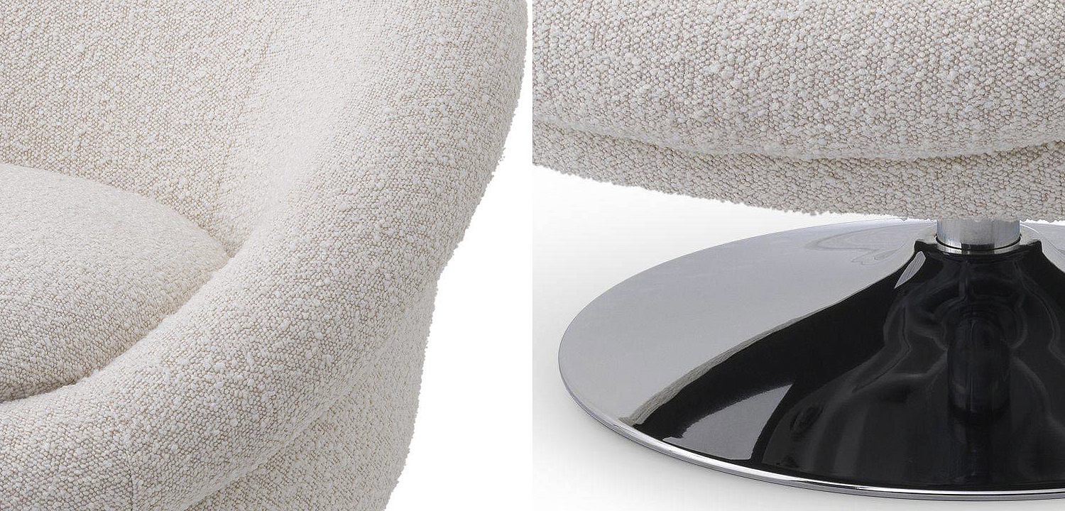 Кресло Eichholtz Swivel Chair Nemo cream Кресло Eichholtz Swivel Chair Nemo cream - Loft-Concept в Воронеже