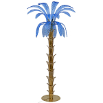 Торшер Glass Decorated Palm Floor Lamp Blue Листья Пальмы  варинант исполнения - 6 | Loft Concept в Воронеже