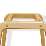 Барный стул со спинкой и мягкой обивкой с ромбами на 4-х деревянных ножках Голубой Велюр Ava Charm варинант исполнения - 5 | Loft Concept в Воронеже