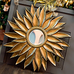 Зеркало-солнце с золотыми с лучами Rays of Peace варинант исполнения - 3 | Loft Concept в Воронеже