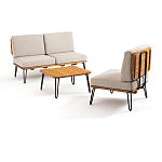 Двухместный диван из акации без подлоконтиков Amra варинант исполнения - 2 | Loft Concept в Воронеже