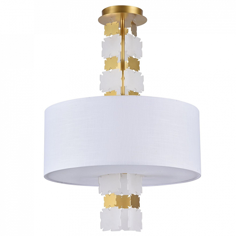 Потолочный светильник Jacopo Mosaic Ceiling Light 3 Белый Латунь Потолочный светильник Jacopo Mosaic Ceiling Light 3 Белый Латунь в Воронеже | Loft Concept