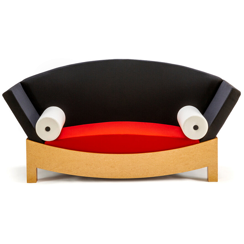 Дизайнерский диван с двумя подушками-валиками Poltronova Mitzi Sofa Черный Красный Белый Песочный Дизайнерский диван с двумя подушками-валиками Poltronova Mitzi Sofa Черный Красный Белый Песочный в Воронеже | Loft Concept