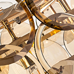 Люстра с круглыми стеклянными подвесками Cardiel Amber Glass Chandelier варинант исполнения - 6 | Loft Concept в Воронеже
