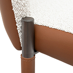 Стул мягкий с обивкой из рогожки и экокожи Contrasting Performance варинант исполнения - 2 | Loft Concept в Воронеже