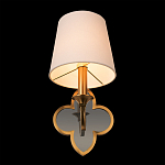 Бра с белым текстильным абажуром и фигурным основанием с зеркальной вставкой Vitorino варинант исполнения - 4 | Loft Concept в Воронеже