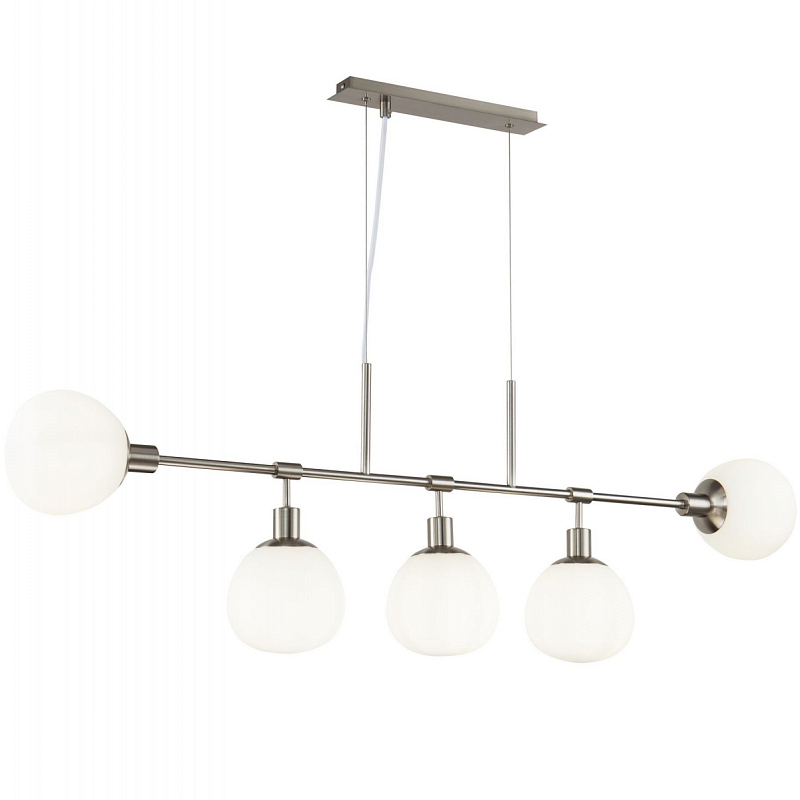 Люстра Tiepolo Ball Chandelier Nickel 5 Никель Белый Люстра Tiepolo Ball Chandelier Nickel 5 Никель Белый в Воронеже | Loft Concept