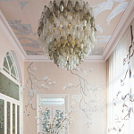 Обои ручная роспись в стиле Арт-деко Symphony Colourway SC-105 on Himalayan Rose silk dupion варинант исполнения - 2 | Loft Concept в Воронеже