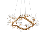 Люстра подвесная с прозрачными стеклянными птичками на ветвях Диаметр 80 см Serip Voa варинант исполнения - 7 | Loft Concept в Воронеже