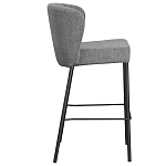 Стул барный серый с широкой закругленной спинкой Bar Chair Gray варинант исполнения - 1 | Loft Concept в Воронеже