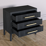 Тумба Primo  с тремя ящиками шпон Черный дуб варинант исполнения - 4 | Loft Concept в Воронеже