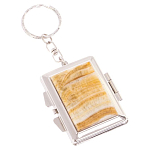 Зеркало брелок складное двухстороннее из натурального камня Оникс Silver Stone Mirrors варинант исполнения - 1 | Loft Concept в Воронеже